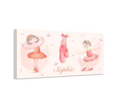 Balerină personalizată pentru copii pânză artă de perete - TenStickers