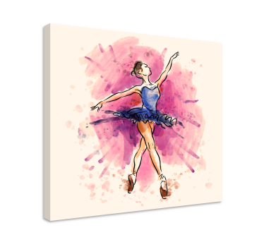 Arta de perete balerina mov - TenStickers