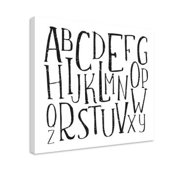 Alfabet litere scrisă pânză artă de perete - TenStickers