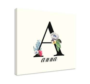 Litere personalizate scrisoare pânză artă de perete - TenStickers
