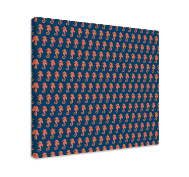 Tablou modern cu model repetitiv de seahorse - TenStickers