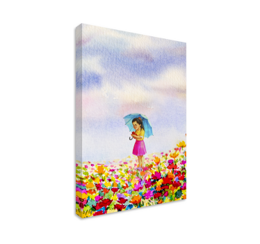 Tablou infantil fata cu umbrela - TenStickers