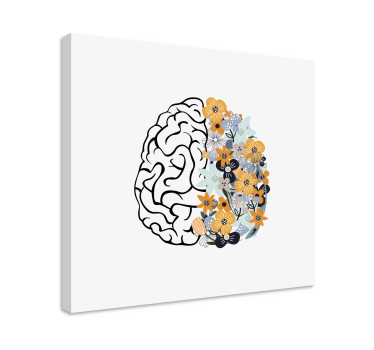 Floral creier abstract încadrat artă de perete - TenStickers