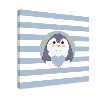 Imagini de perete pentru copii cu desene animate pinguin inimă pe - TenStickers