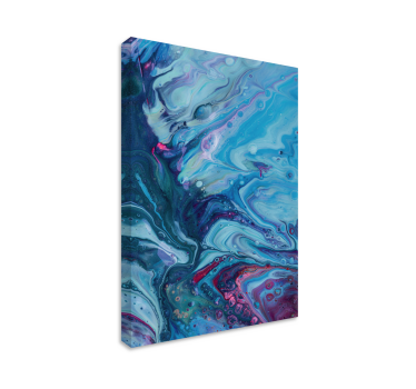 Imprimeuri de artă modernă cu gradient albastru acrilic pe pânză - TenStickers