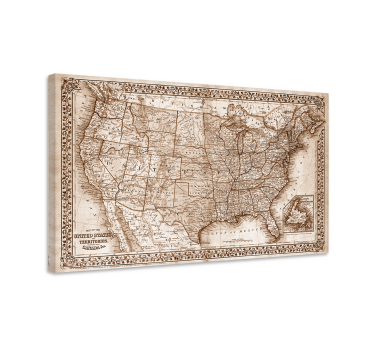 Pânză de artă vintage din america de nord - TenStickers