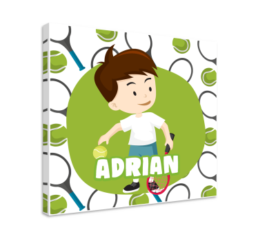 Tablou infantil minge de tenis de serviciu personalizat - TenStickers