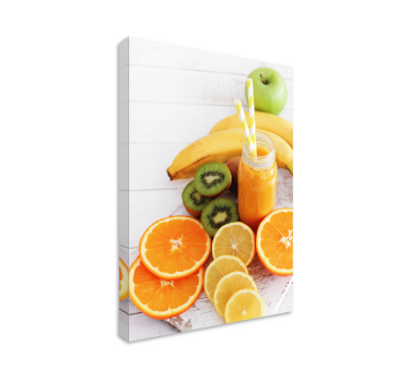 Portocale și mere decojite fructe pânză artă - TenStickers