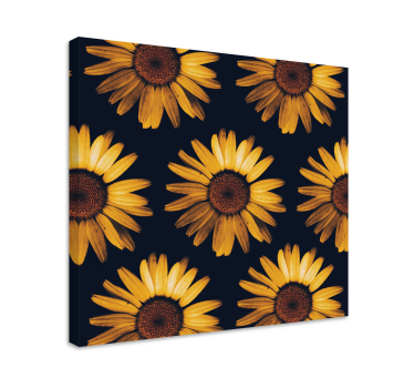 Pânză florală de floarea soarelui galbenă - TenStickers