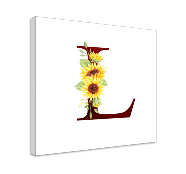 Tablou flori floarea soarelui litera l - TenStickers