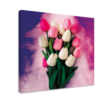 Pânză florală lalele colorate - TenStickers