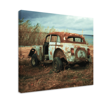 Tablou vintage mașină clasică ruginită - TenStickers