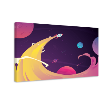 Rachete de desene animate prin imagini de perete spațiale pentru  - TenStickers