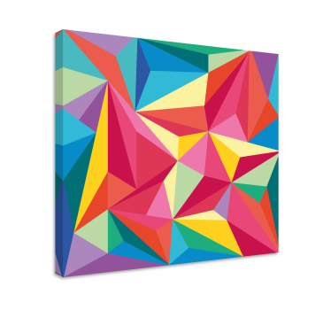 Imagine geometrică multicolor pânză geometrică de perete - TenStickers
