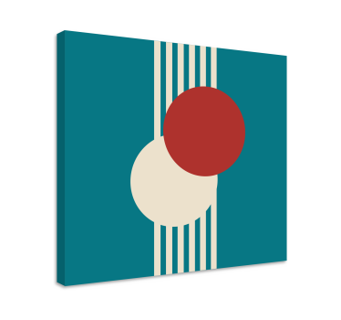 Două cercuri artă abstractă artă pânză geometrică - TenStickers