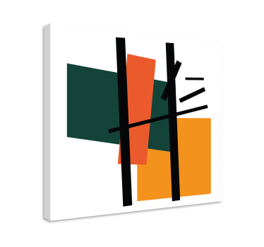 Pătrate și dreptunghiuri artă abstractă pânză geometrică de peret - TenStickers