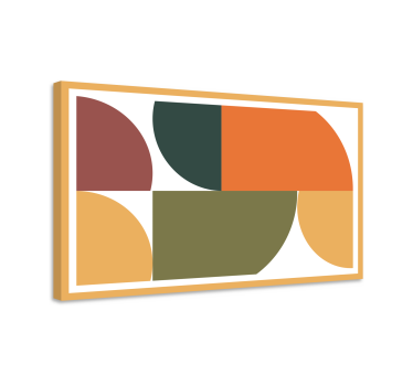 Tablou modern compoziția formei geometrice - TenStickers