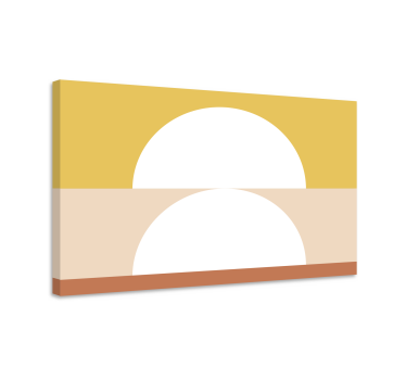 Două semicercuri artă geometrică pânză de perete geometrică - TenStickers