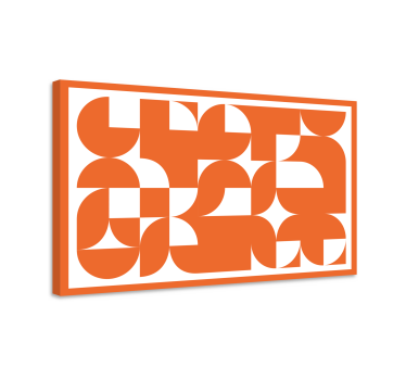 Pânză de perete geometric model de artă abstractă portocalie - TenStickers