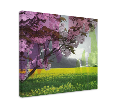 Vara vibe peisaj floral pânză - TenStickers