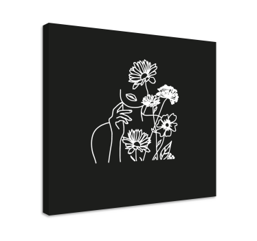 Tablou flori design floral pentru femei minimaliste - TenStickers