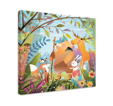 Prieteni cu animale în pereți de pădure poze pentru creșă - TenStickers