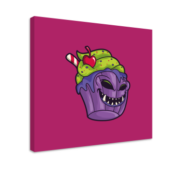 Imagini de artă modernă cu desene animate cupcake zombie - TenStickers