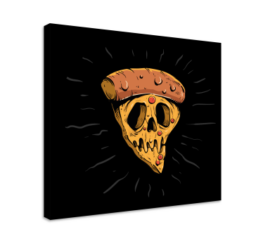 Pizza craniu stil graffiti tipărituri de artă modernă pe pânză - TenStickers