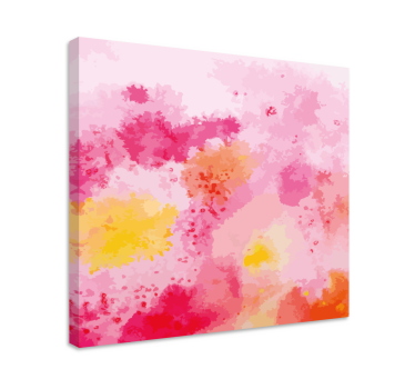Tablou flori abstracte roz - TenStickers