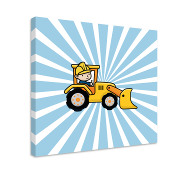 Imagini de perete de lucru pentru excavatoare de desene animate p - TenStickers