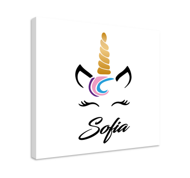 Imprimări personalizate de pânză personalizate unicorn - TenStickers