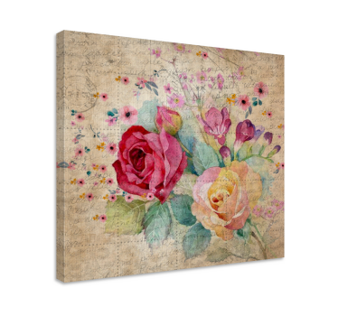 Pânză de flori mici vintage multicolore - TenStickers