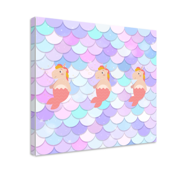 Sirene unicorn cu solzi de pește imagini de perete pentru creșă - TenStickers
