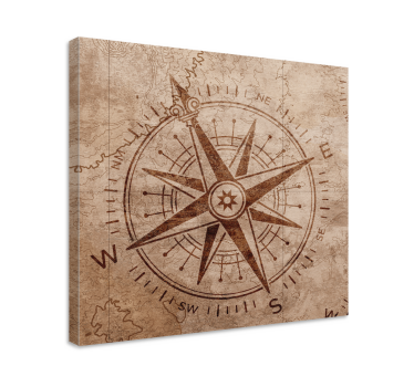 Amprente de perete vintage compas vechi maro - TenStickers