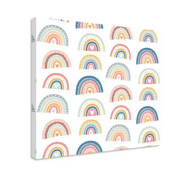 Imagini de perete curcubee minimaliste colorate pentru creșă - TenStickers