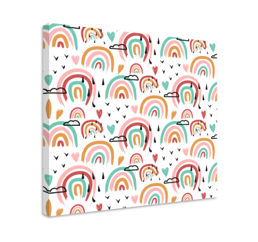 Tablou infantil model vesel cu curcubeie - TenStickers