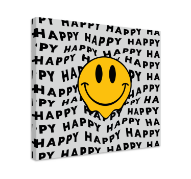 Imprimeuri de perete vintage cu smiley face fericită - TenStickers