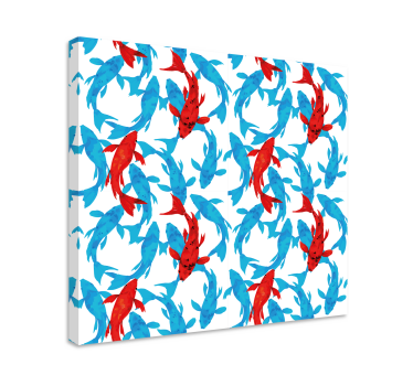 Tablou modern design cu pești colorați - TenStickers