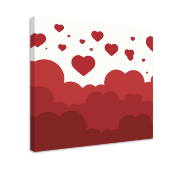 Panza dormitor design inima rosie inima - TenStickers