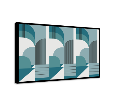 Tablou modern formațiuni arhitecturale geometrice - TenStickers
