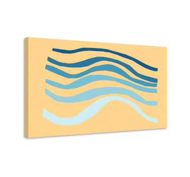 Tablou modern cu modele fluide de valuri - TenStickers