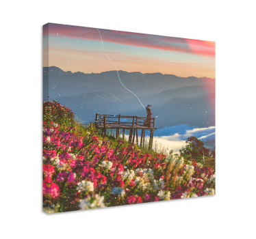 Fată în grădină vintage cottagecore style panza de perete peisaj - TenStickers