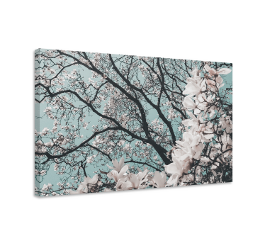Pânză florală în stil elegant cu flori de cireș japonez - TenStickers