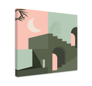 Tablou modern abstracție arhitecturală - TenStickers