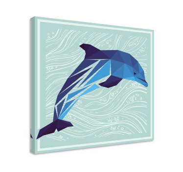 Tablou modern strop de delfin stilizat - TenStickers