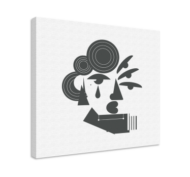 Tablou modern portret de personaj abstract - TenStickers