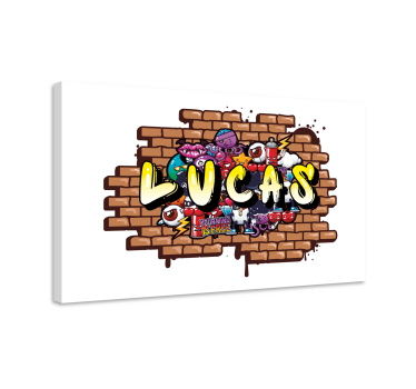Tablou cameră pentru copii graffiti original personalizatGraffiti - TenStickers