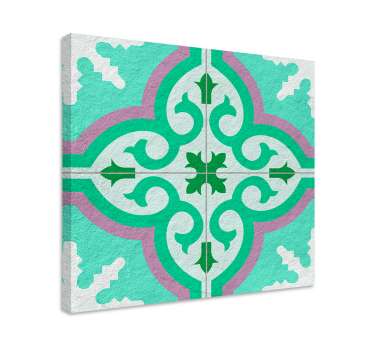 Tablou vintage gresie hidraulică verde - TenStickers