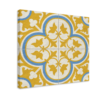 Tablou vintage tigla hidraulică galbenă - TenStickers