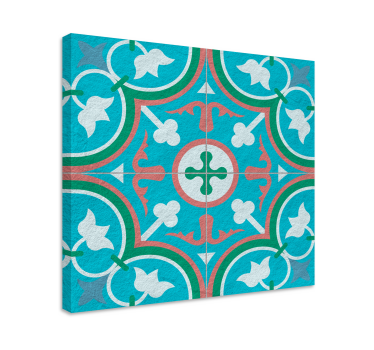Tablou vintage piatră hidraulică albastră - TenStickers
